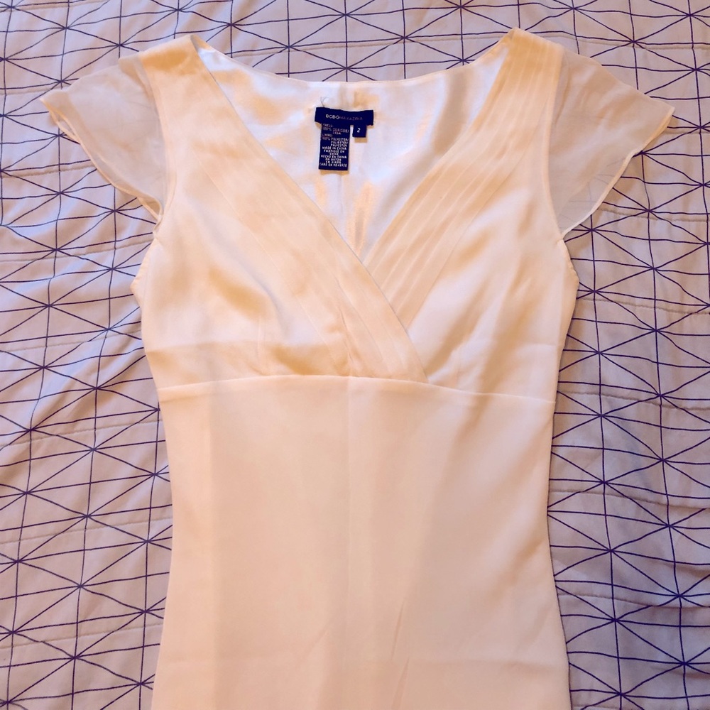 BCBG Maxazria silk ivory dress